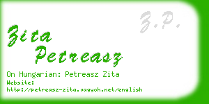 zita petreasz business card